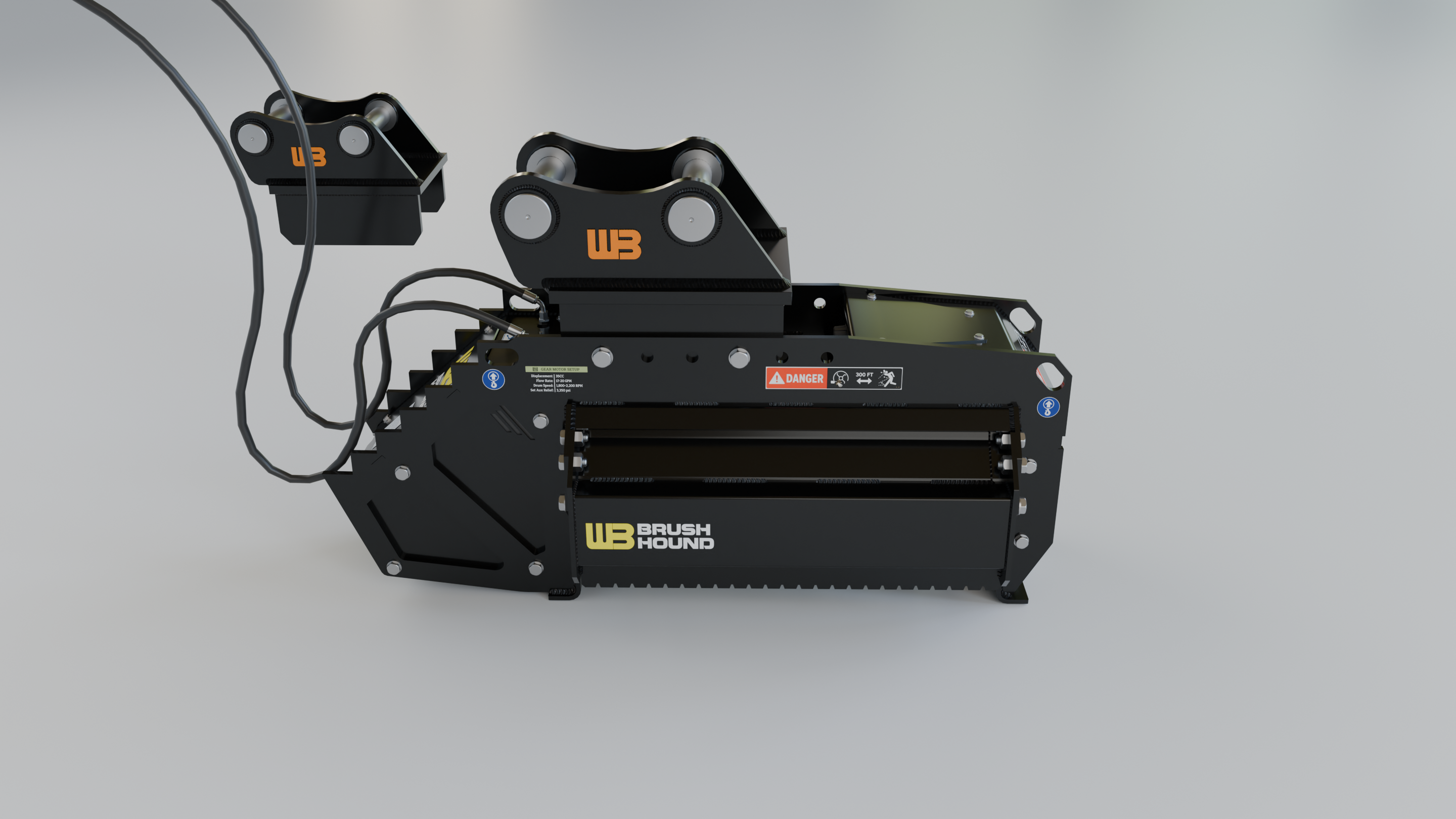 WB Brushhound Excavator Mulcher FX36 3D model