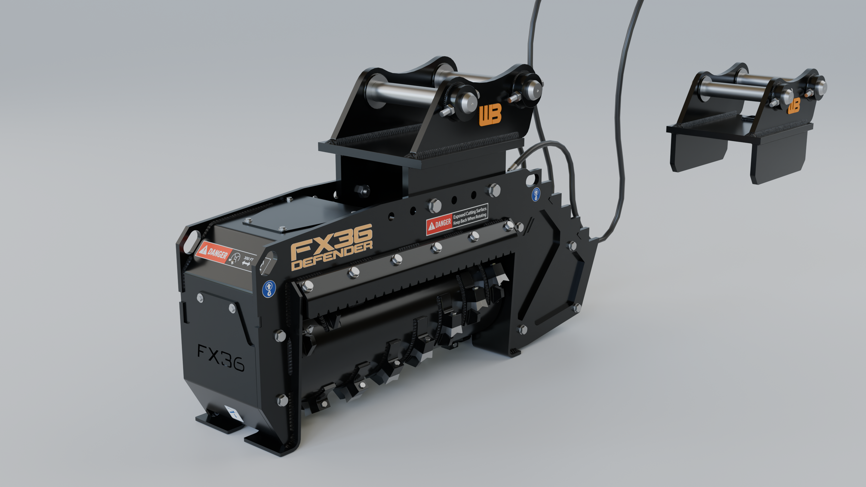 WB Brushhound Excavator Mulcher FX36 3D model