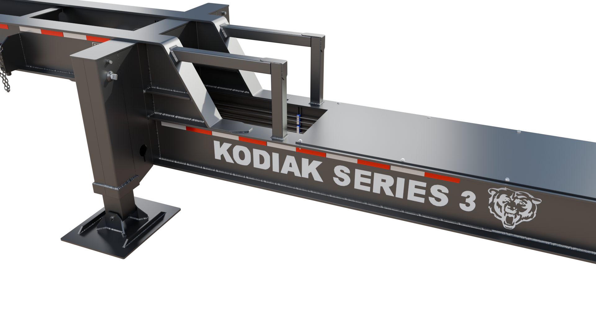 BigJohn knuckleboom loader trailer Forestry Equipment 3D Model