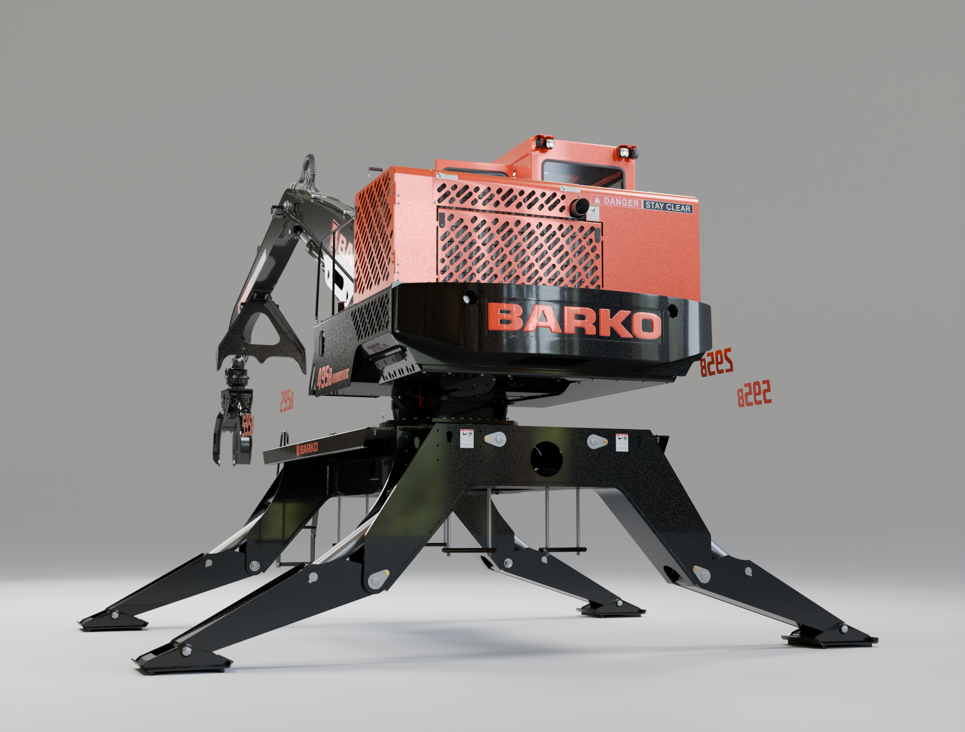 Barko Trailer Log Loader 295B , 495B,  595B 3D model