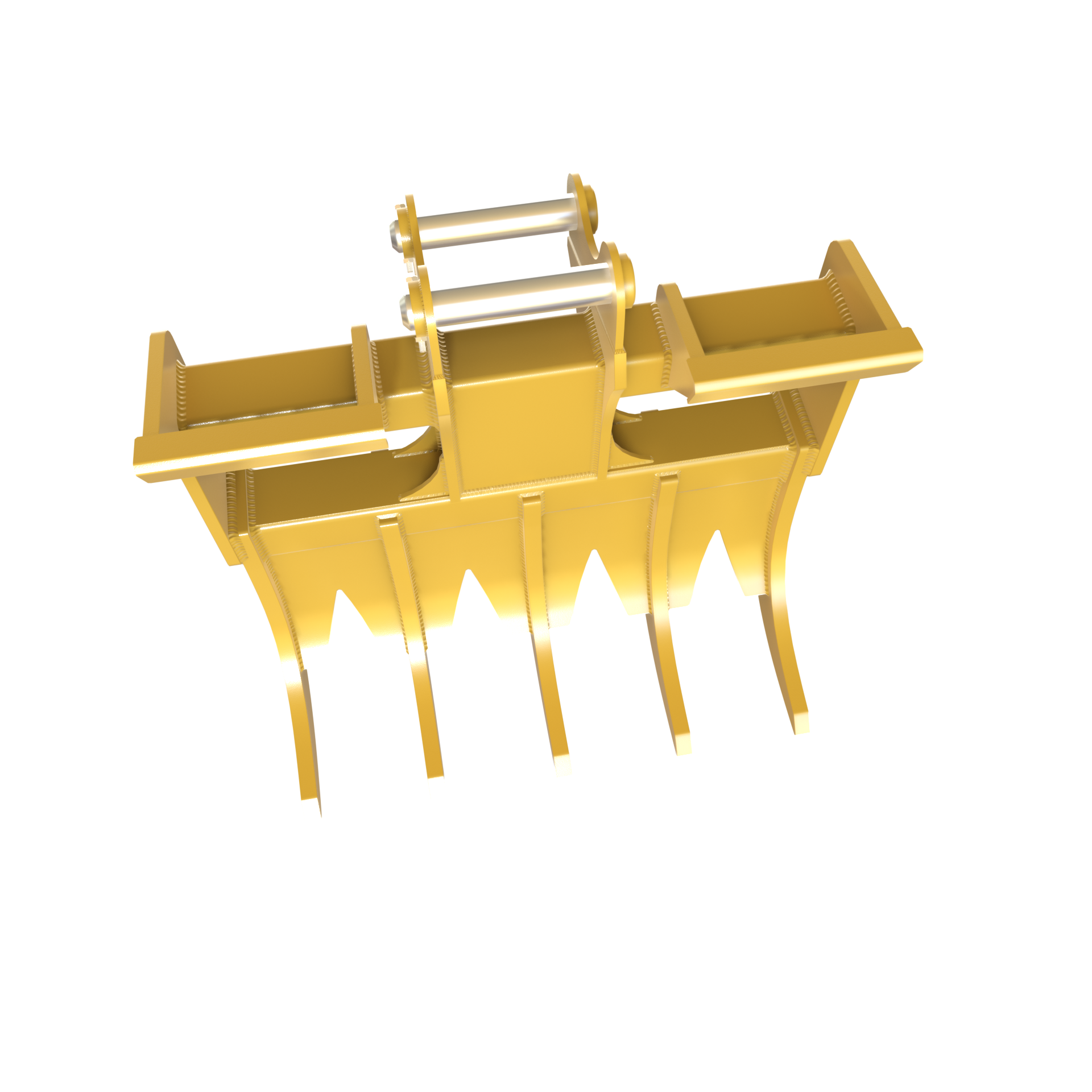 Excavator Root Rake Attachment Rockland Heavy Duty Low-poly 3D model