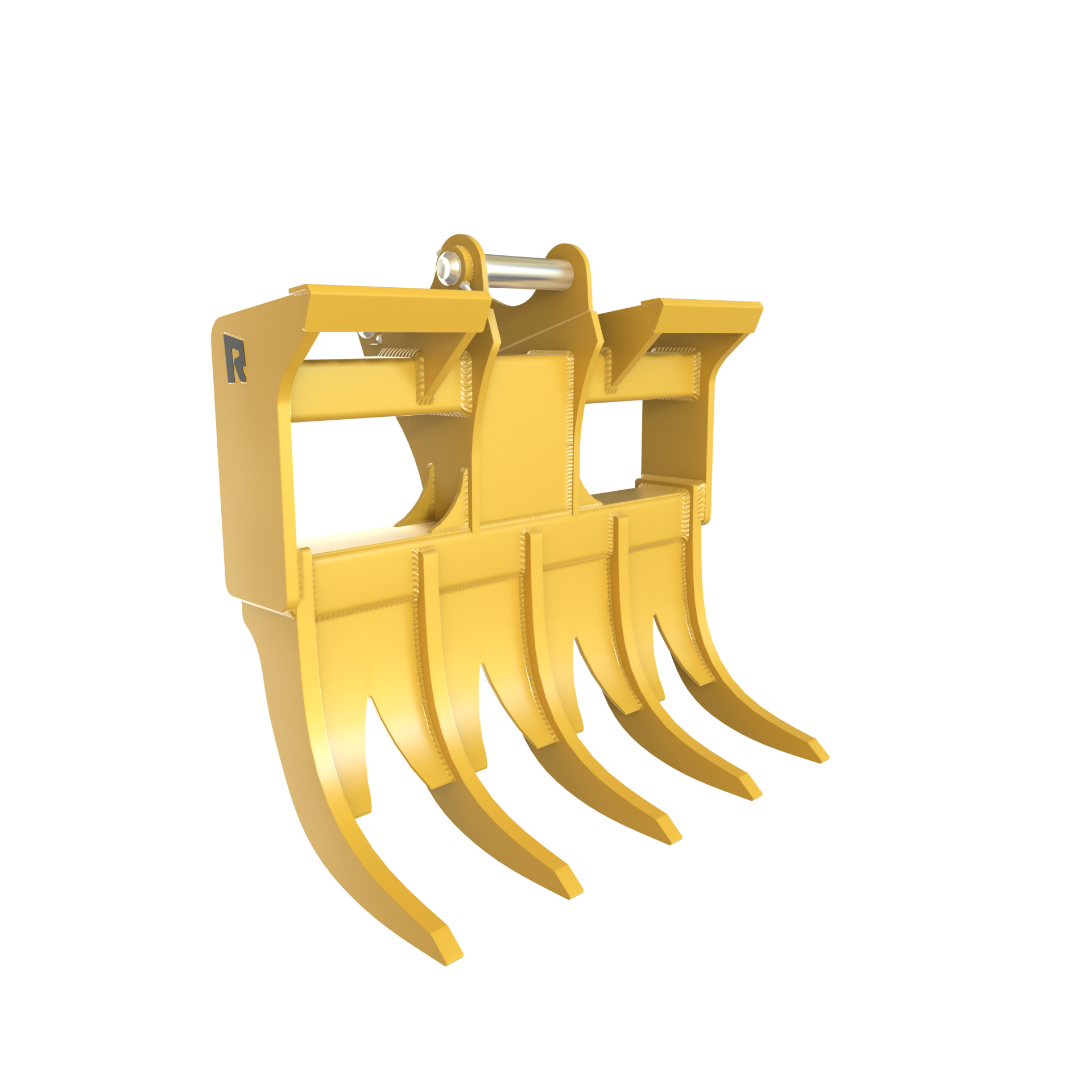 Excavator Root Rake Attachment Rockland Heavy Duty Low-poly 3D model