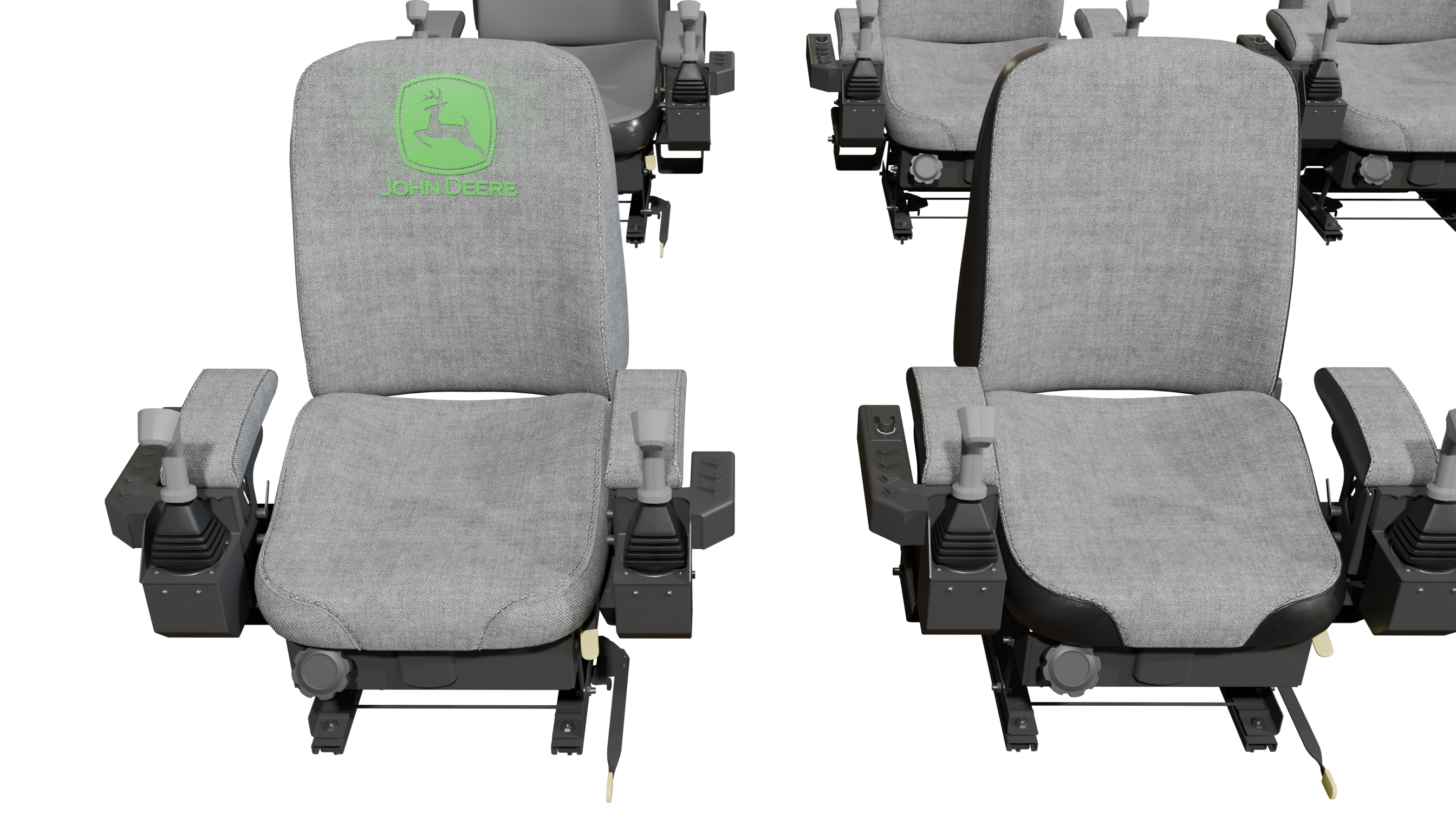 Heavy Machinery Seat with Controls Multi-Brand new and wear 3D MODEL