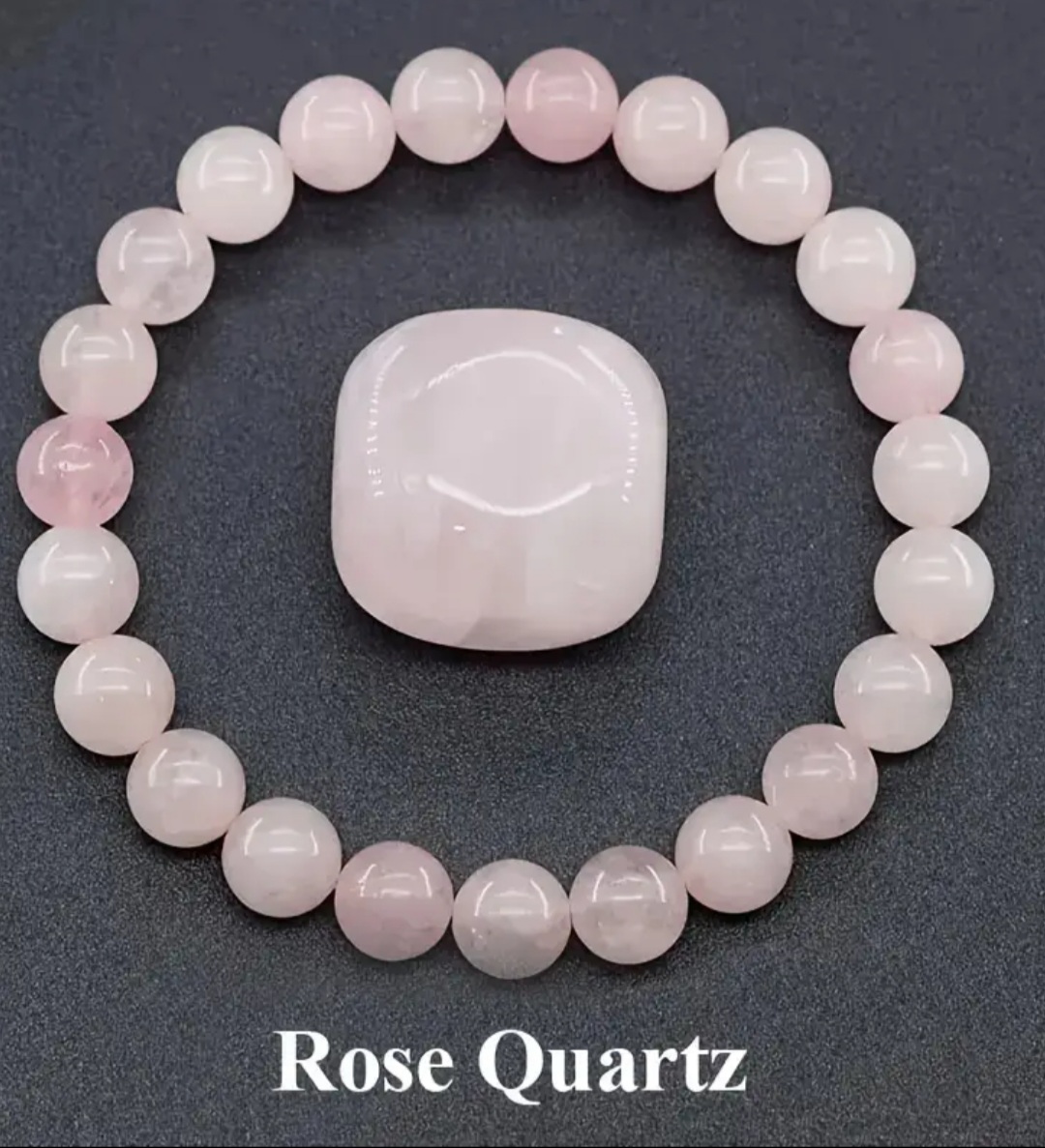 Rose Quartz Bracelet and Stone