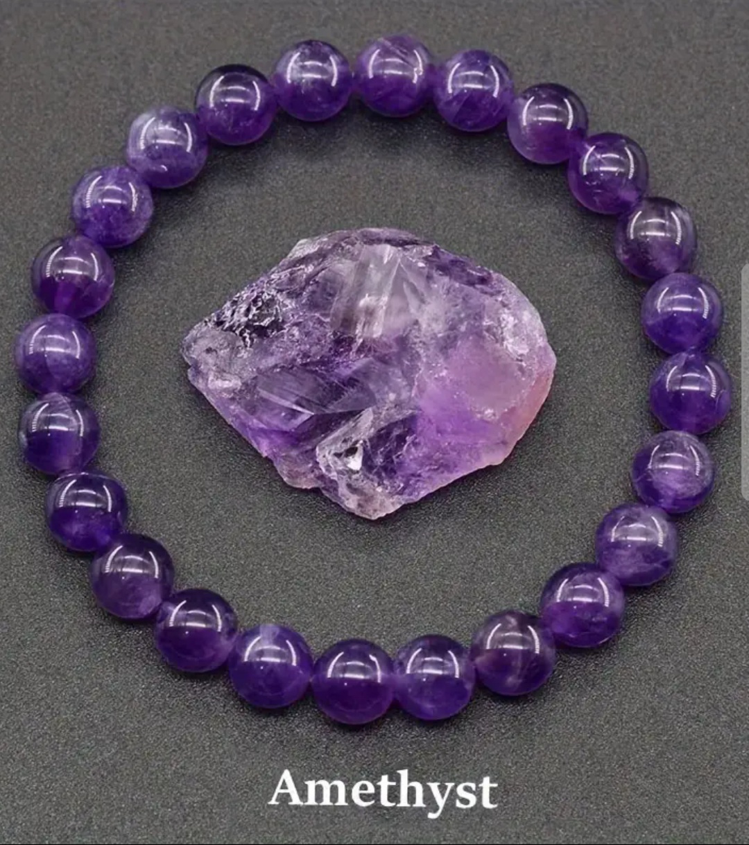Amethyst Bracelet and Crystal