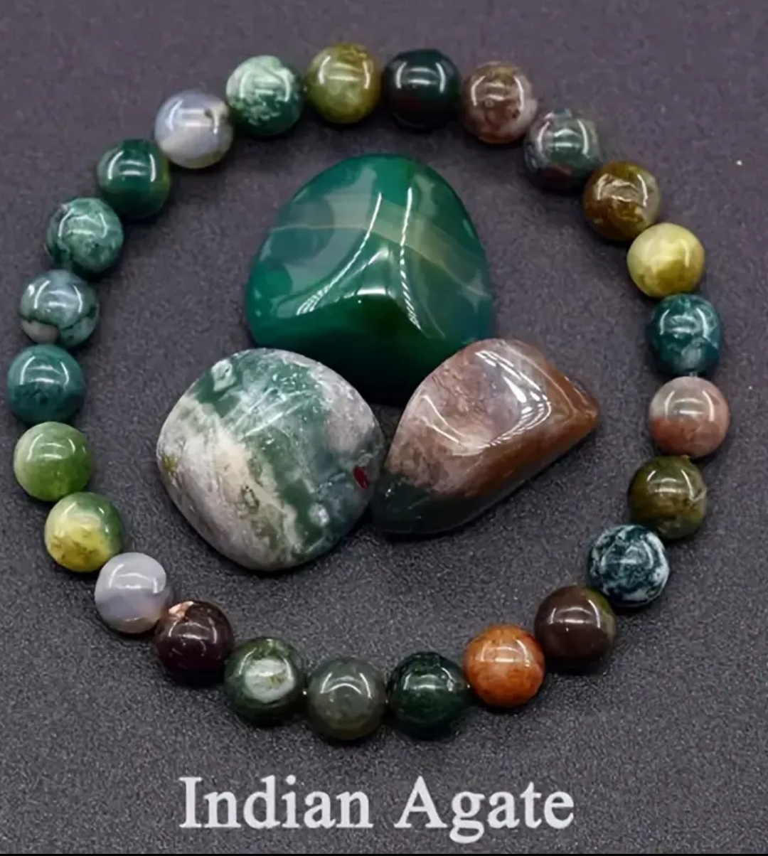 Indian Agate Bracelet and Stones