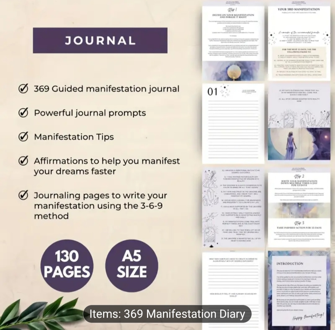 3-6-9 Guided Manifestation Journal