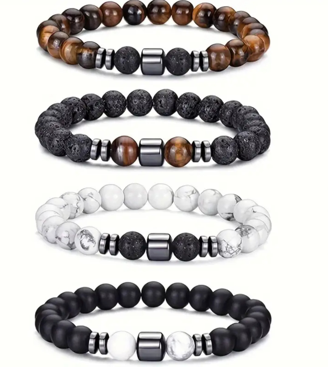Beaded Stone Bracelet Set