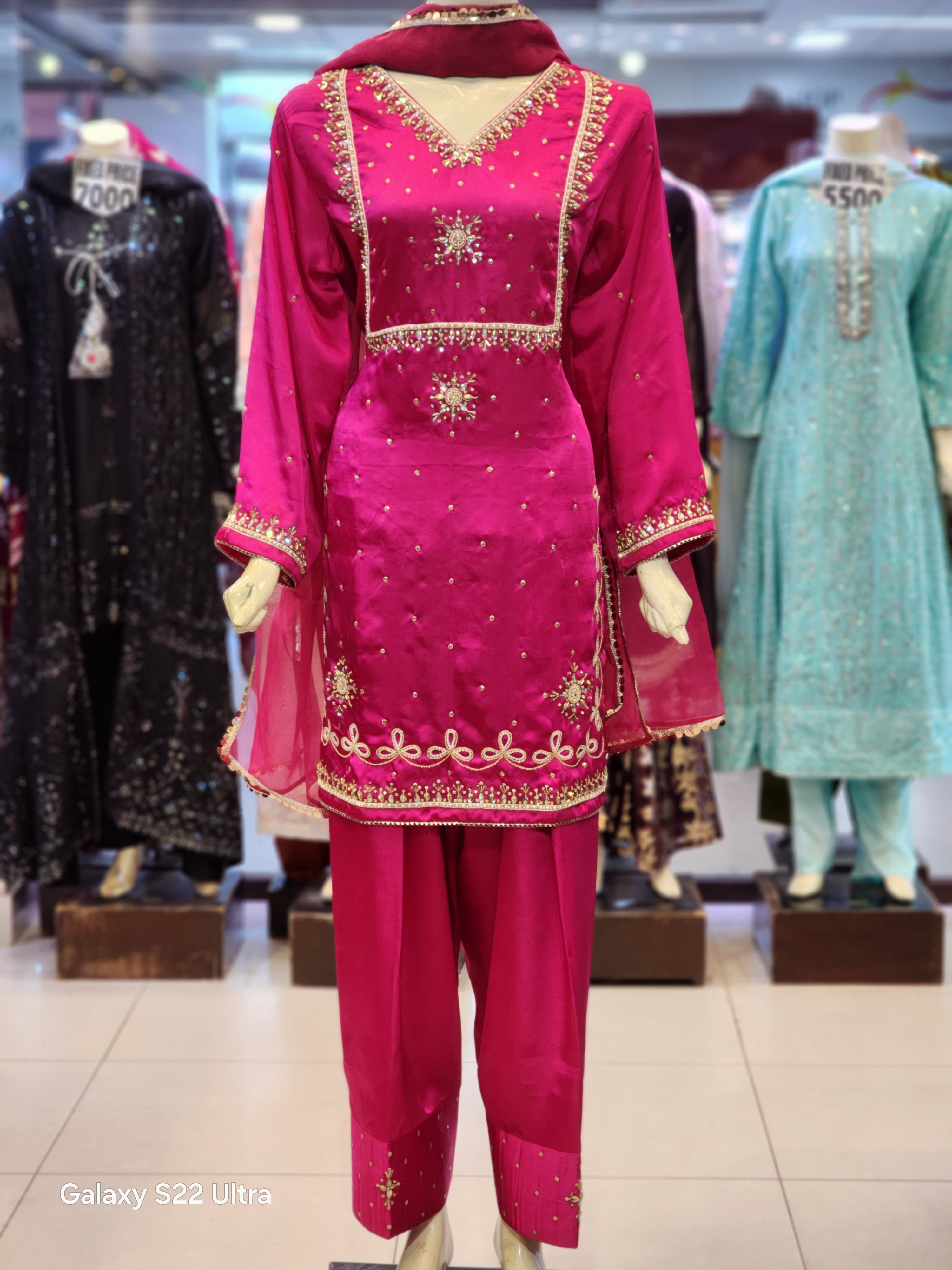 Farshi Salwar Style Silk Dress | Article For Wedding