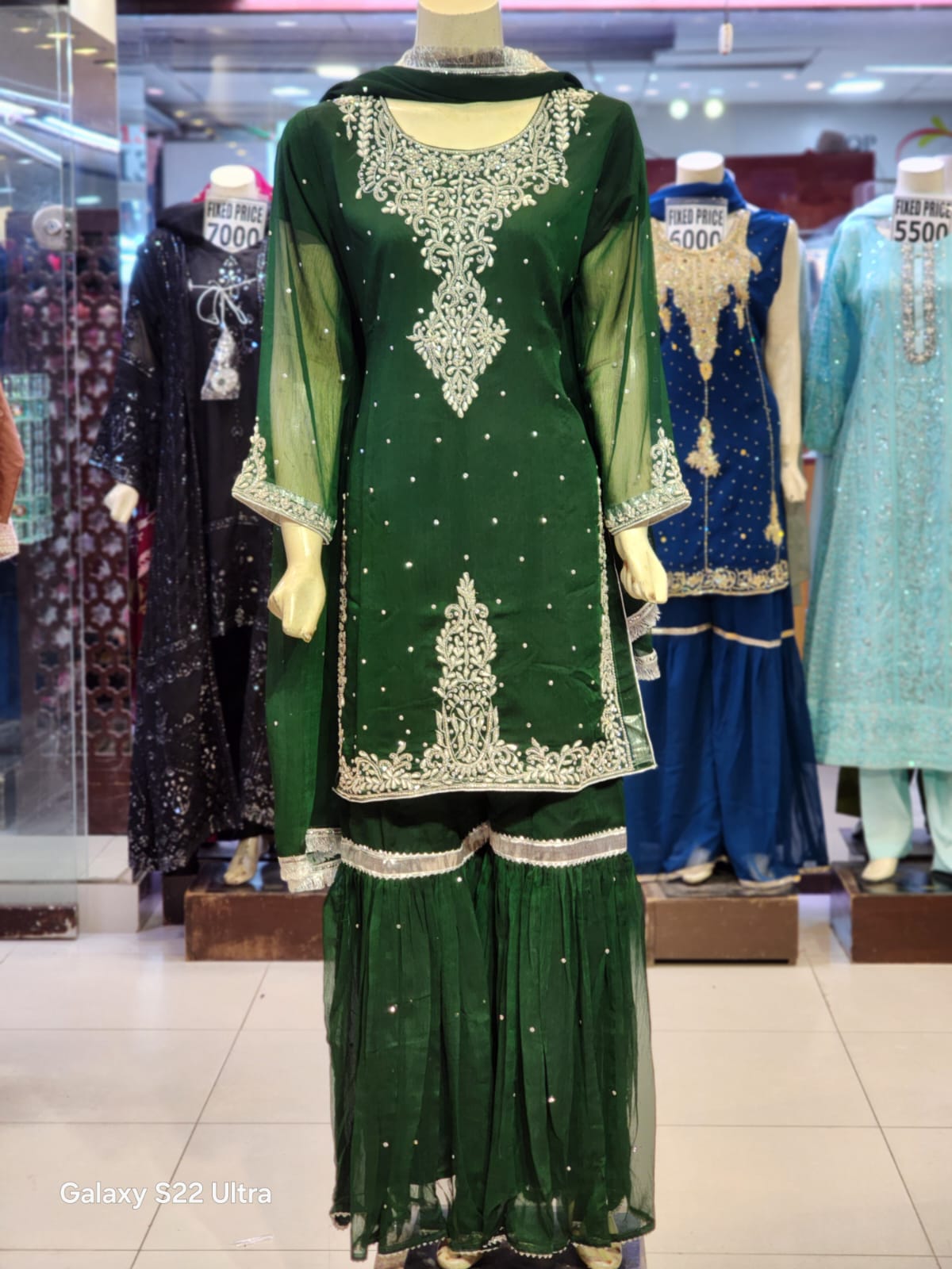 Shirt Garara Style Traditional Dress For Women | Kora Dapka Hand Work