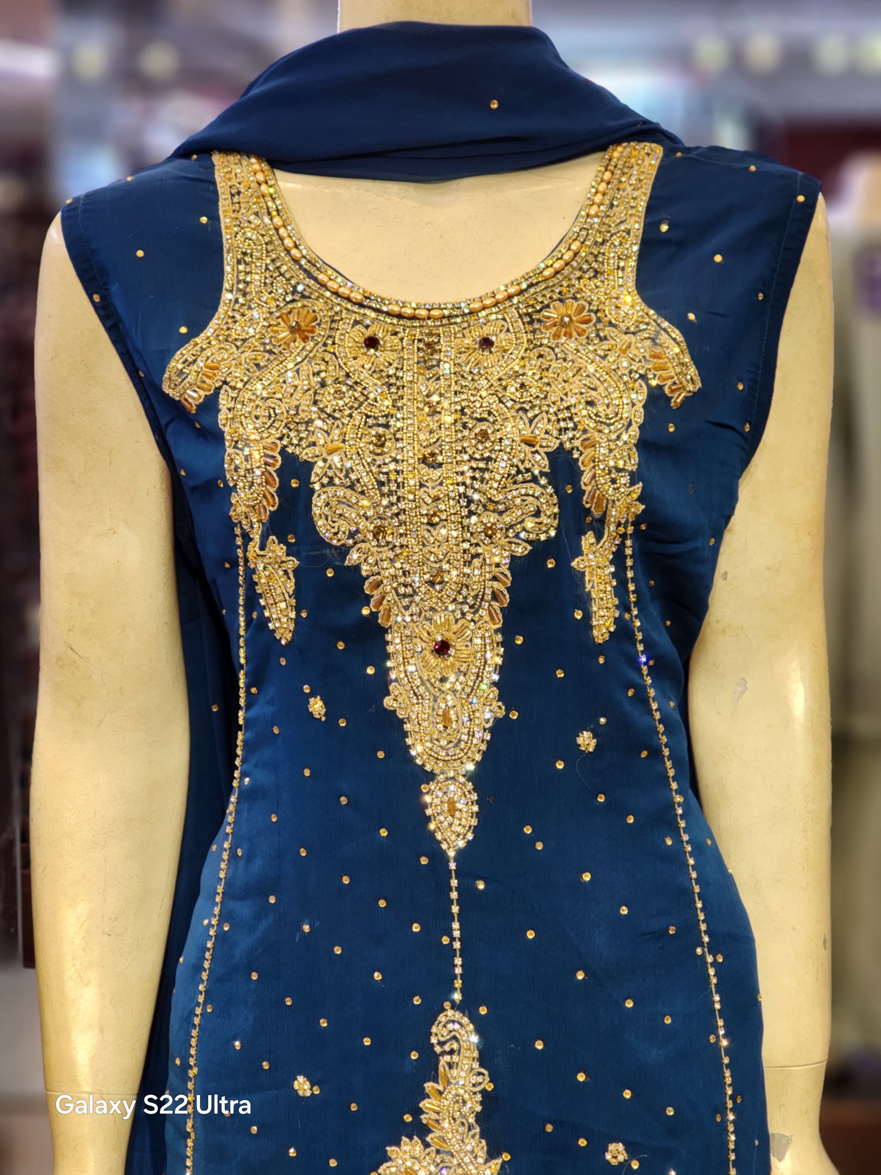 Shirt Garara Style Traditional Dress For Women | Nug Stone Hand Work