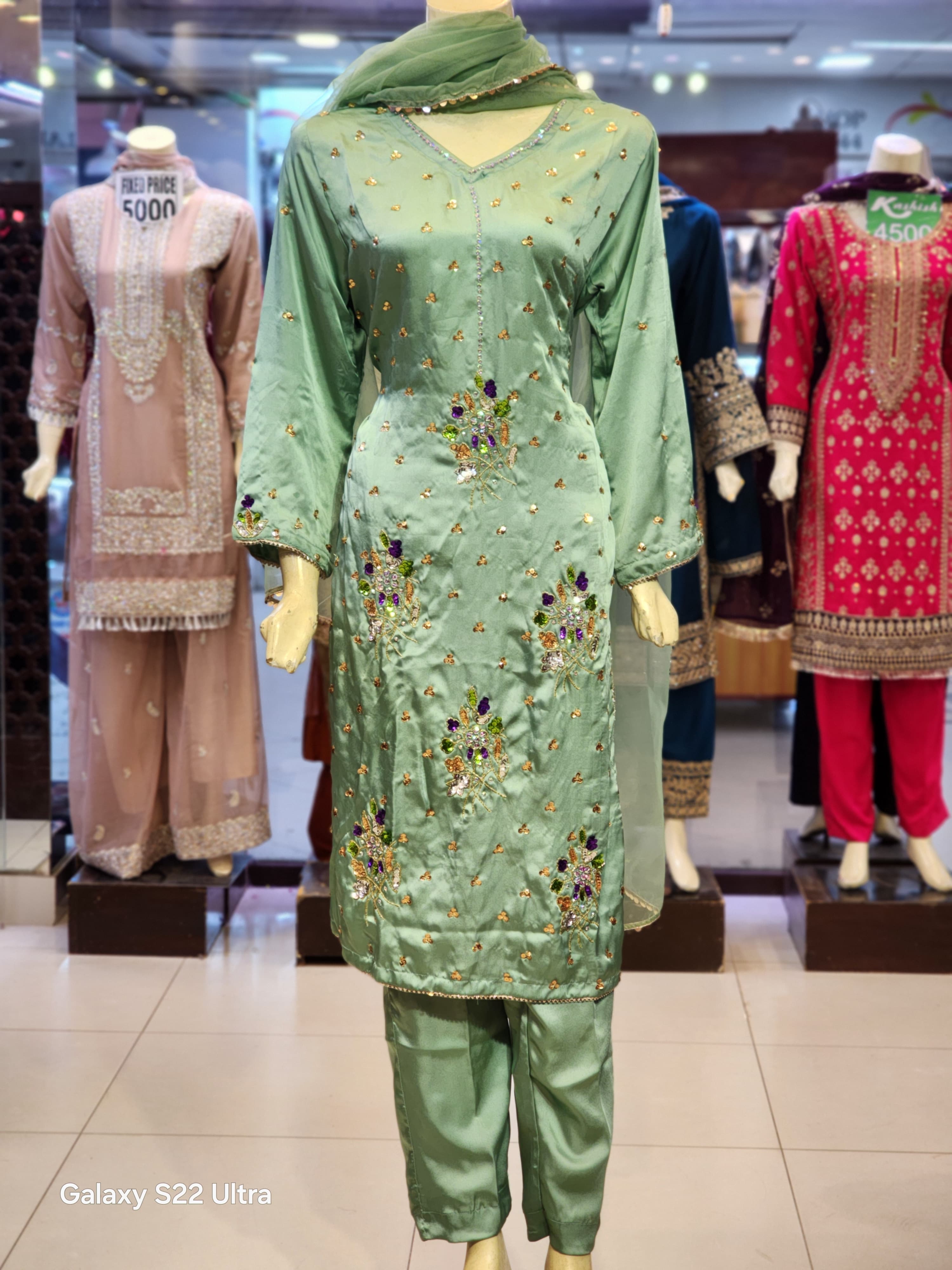6 Bunch Silk Long Shirt Muse Design For Women | Fancy Party Wear Dresses For Women