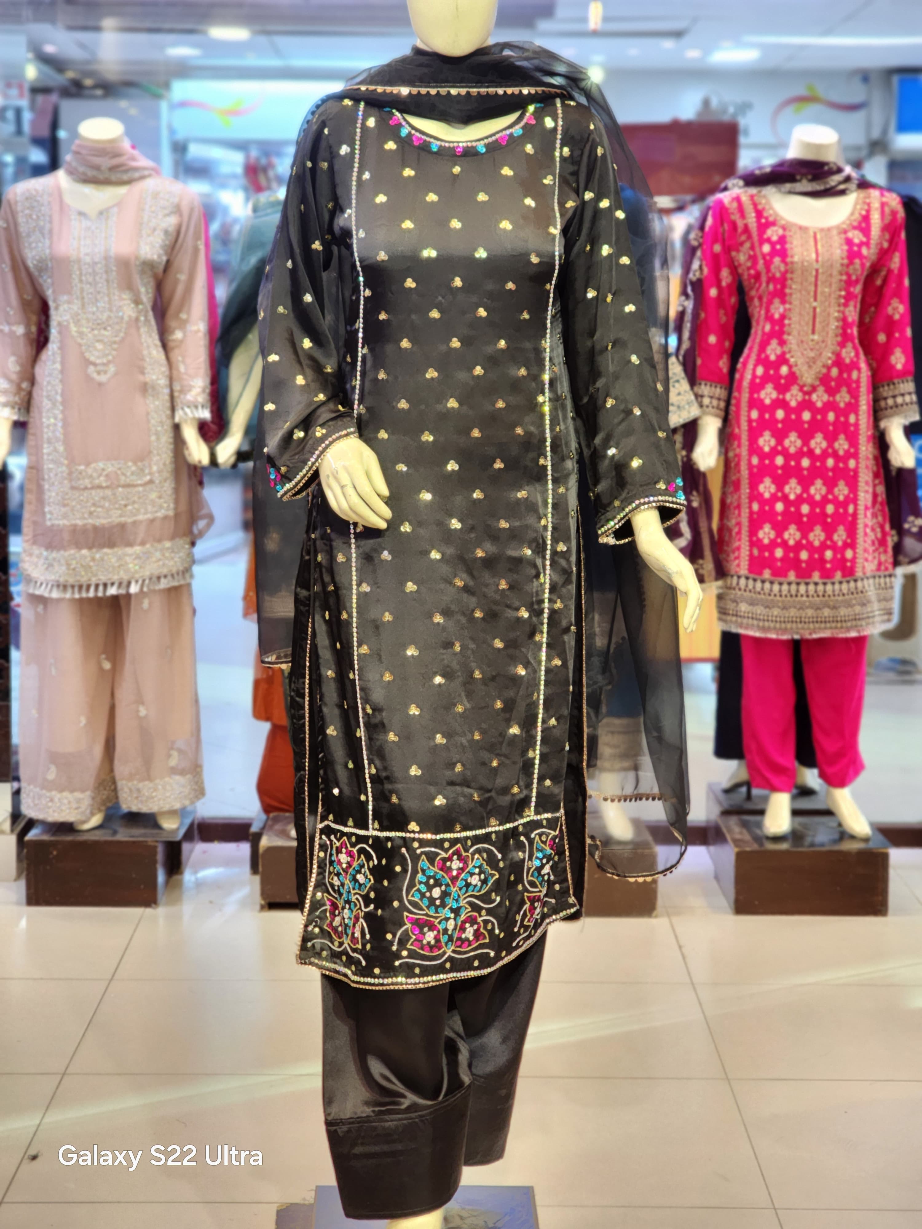 3 Bunch Silk Long Shirt Muse Design For Women | Fancy Party Wear Dresses For Women