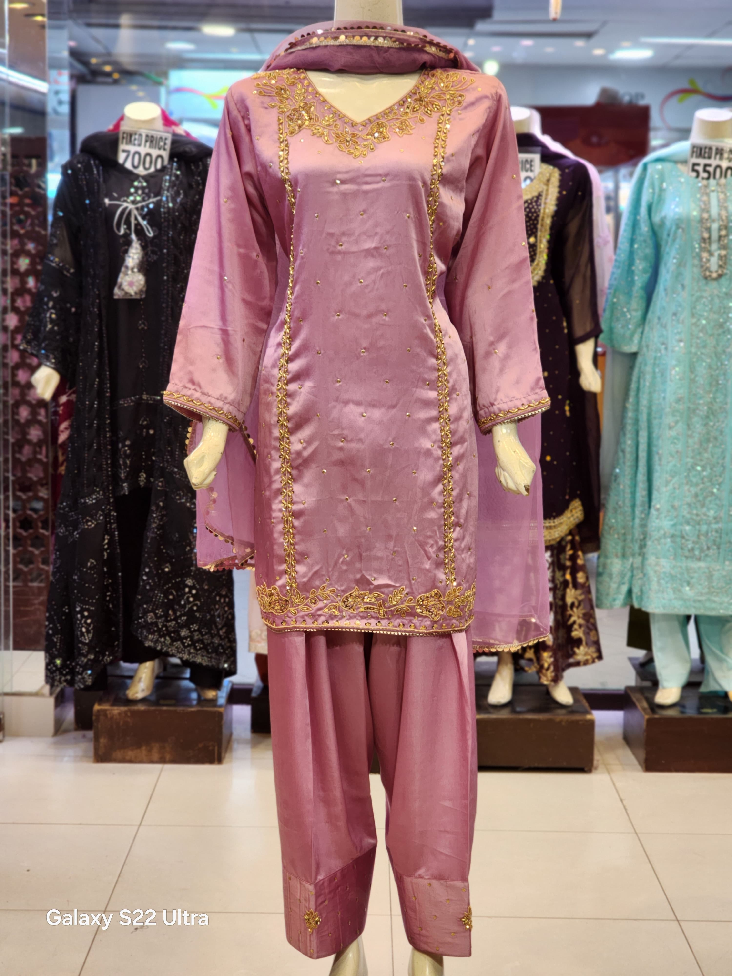 Farshi Shalwar Style | Muse Design Silk Dress