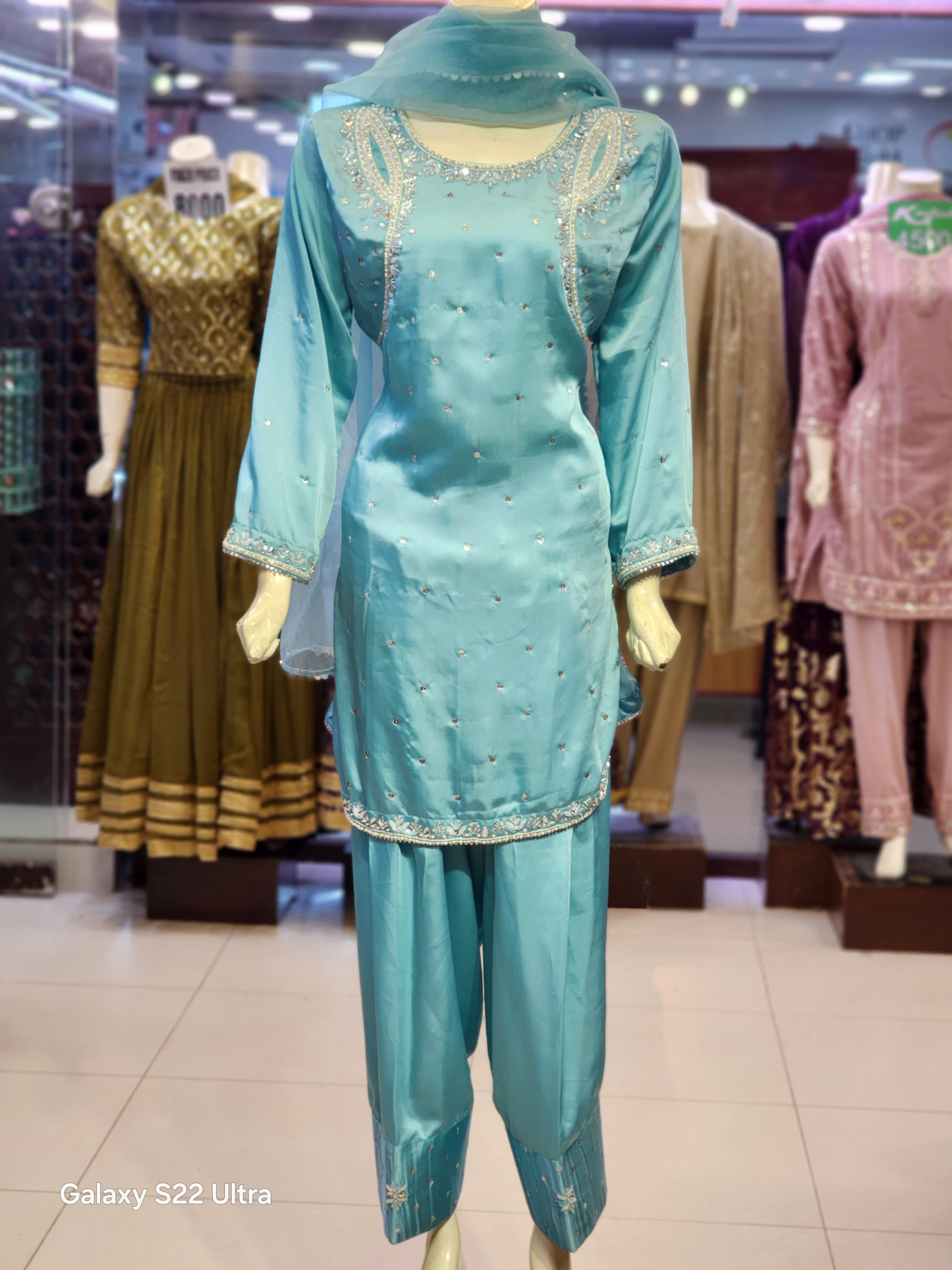 Shirt Farshi Salwar Style Dress Silk Article For Wedding