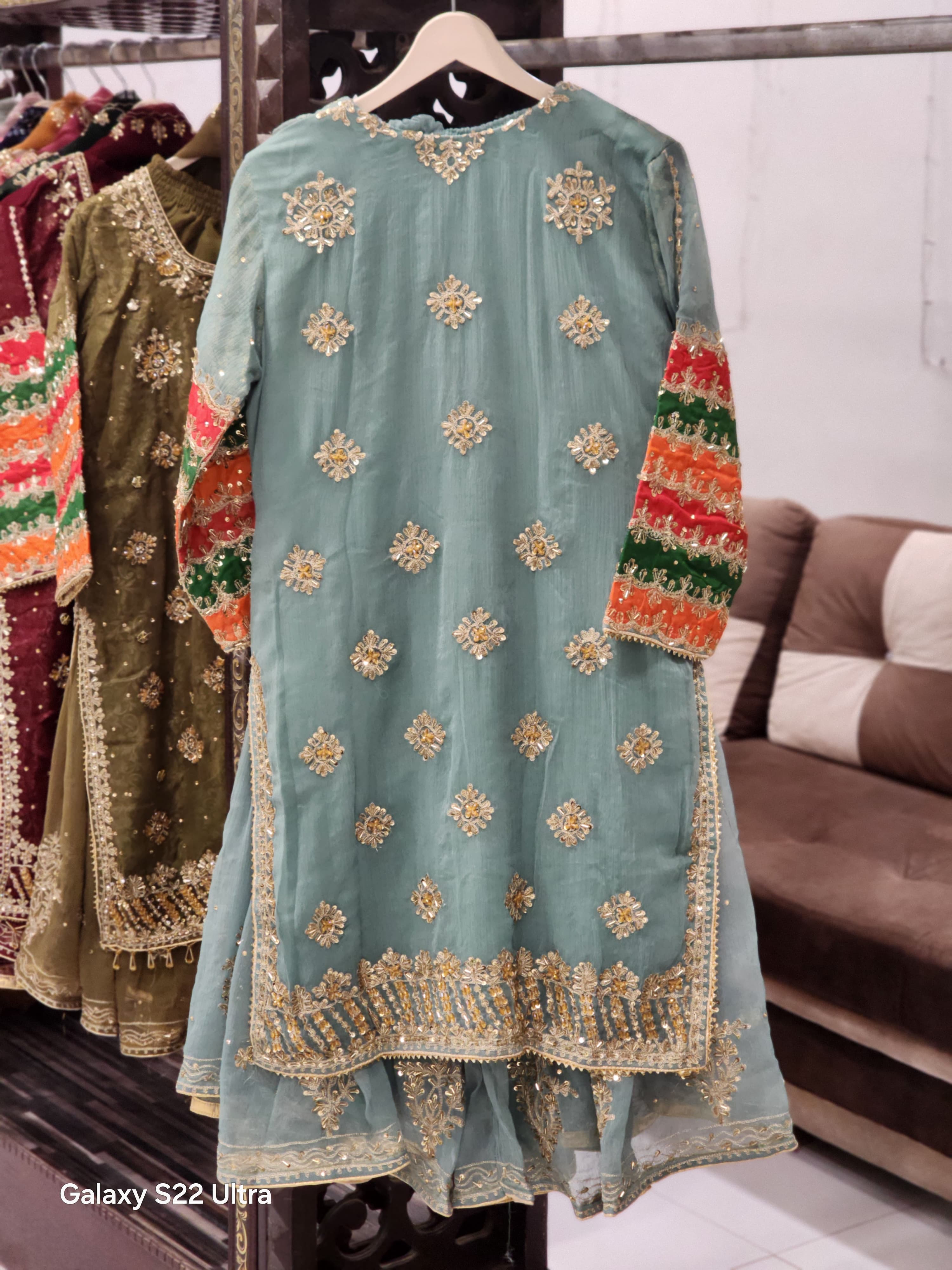 Elegant Shirt Garara Style Wedding Fancy Party Wear Dress