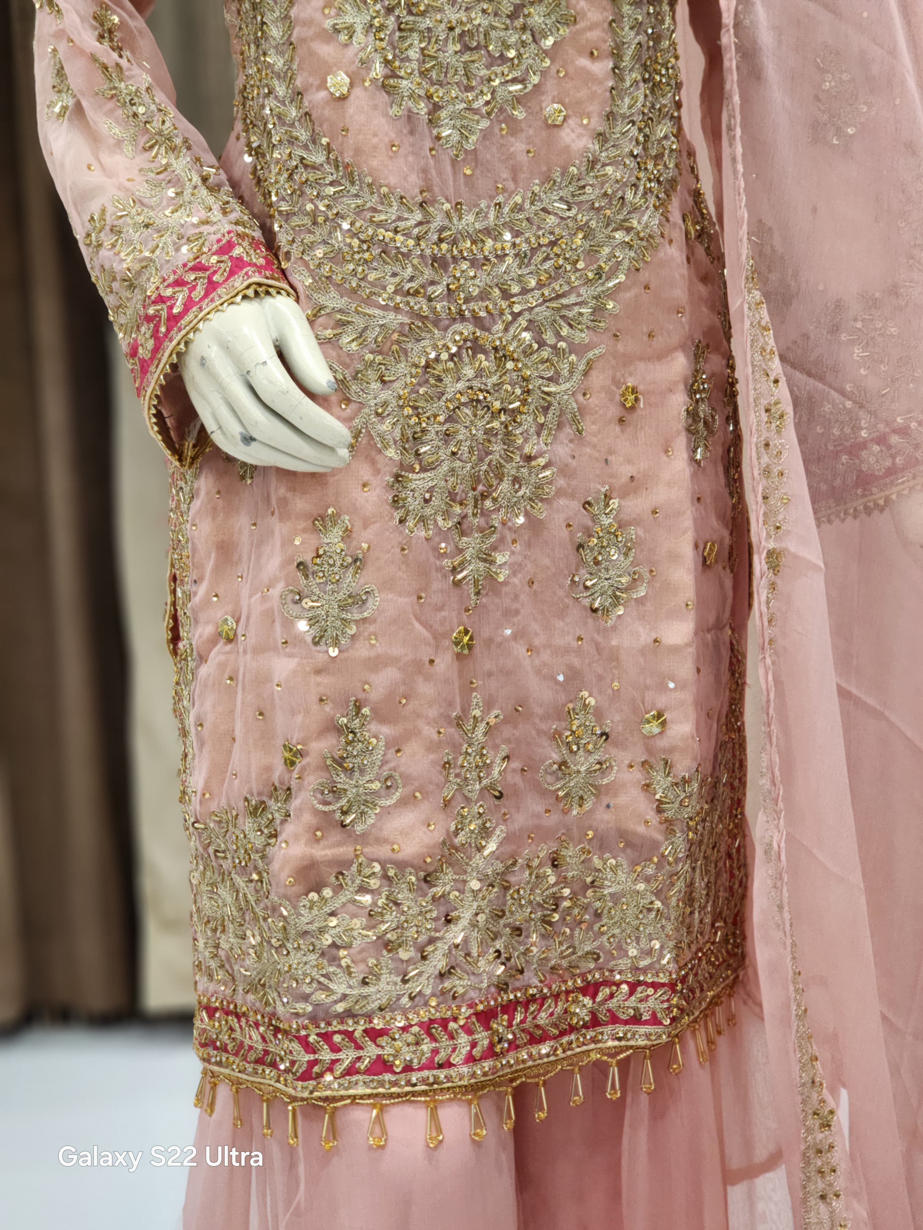 Elegant Shirt Garara Style Wedding Fancy Party Wear Dress