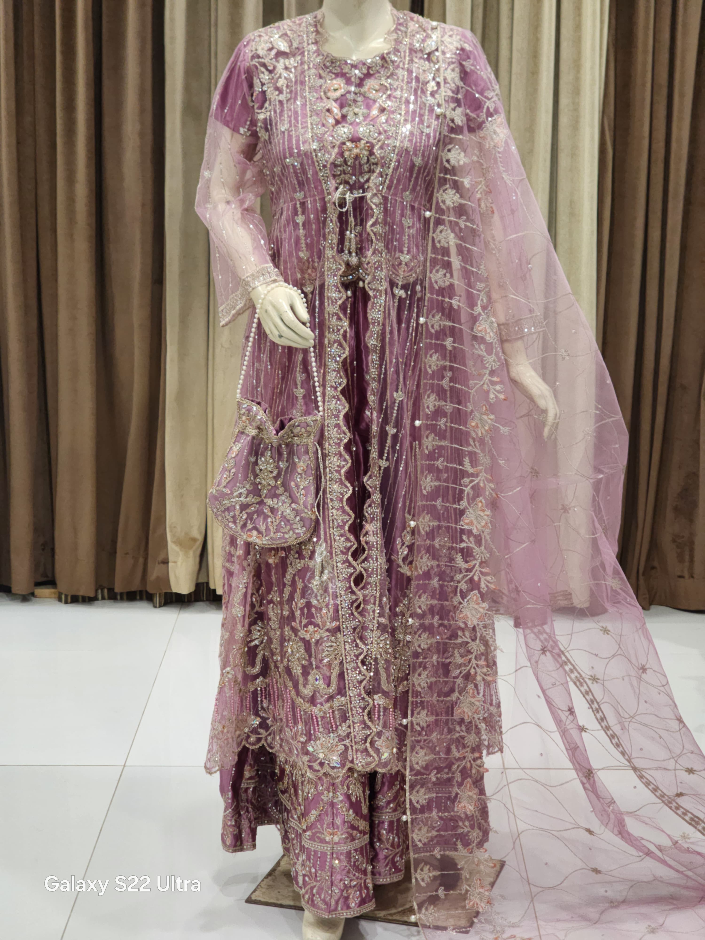 Lengha Choli With Long Coat Gown Style Dress