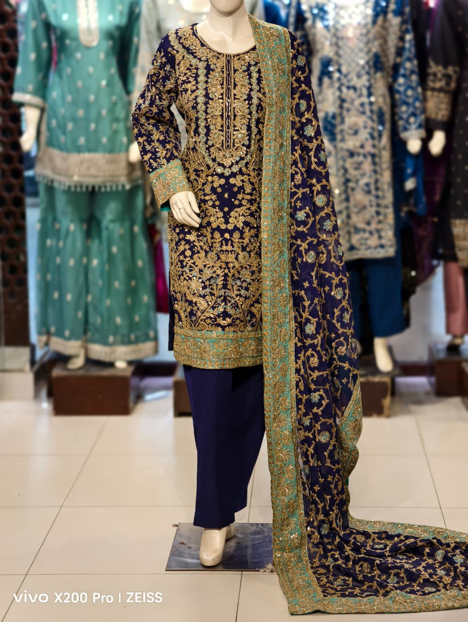 New Long Shirt Trouser Style Heavy Designer Piece