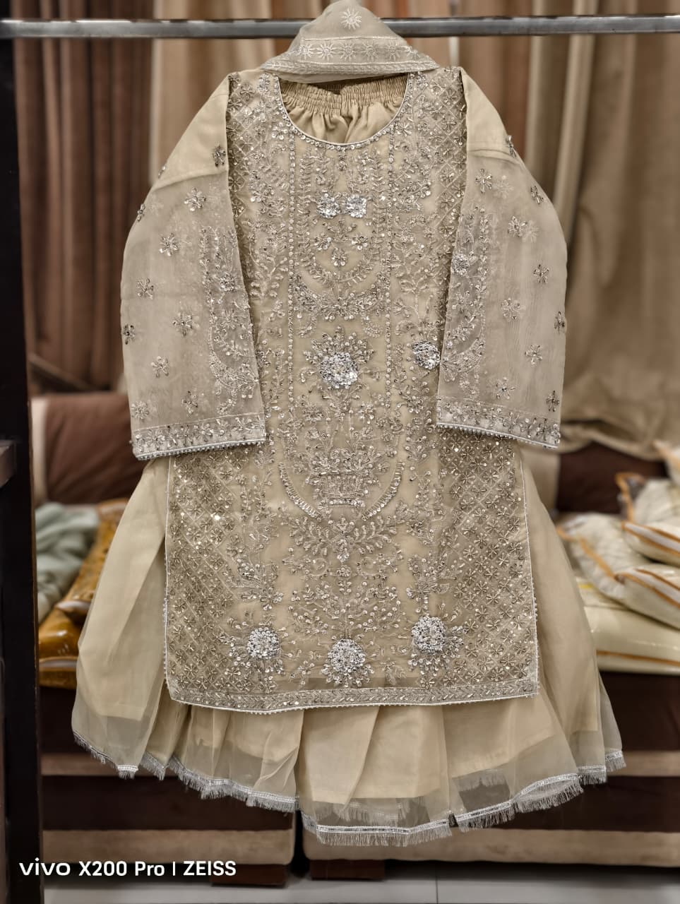Trending Shirt Farshi Garara Style Wedding Fancy Party Wear Dress