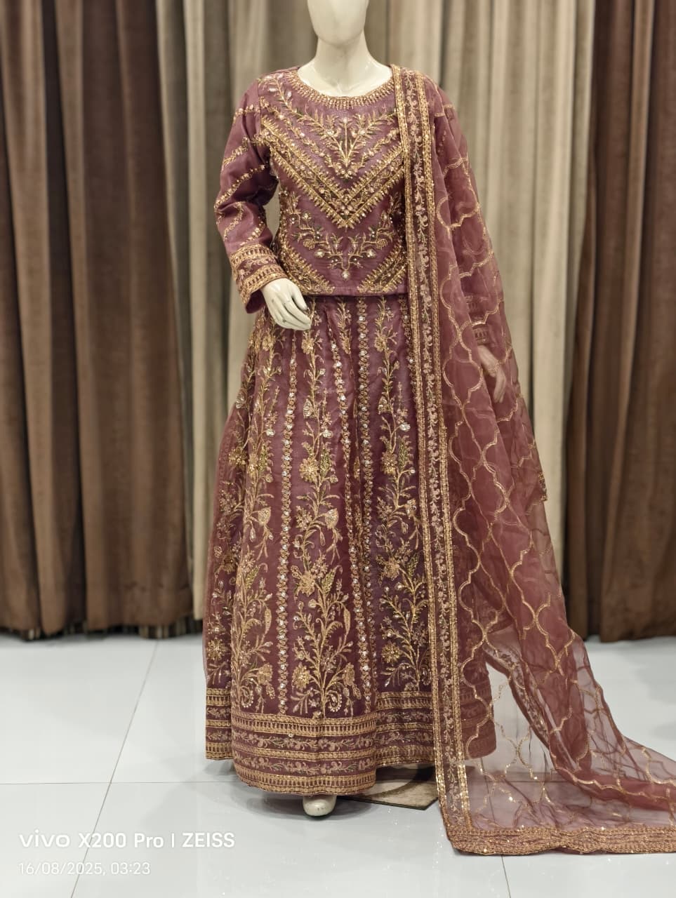 Heavy Lengha Choli Bridal Wear Dress For Nikah , Engagement & Wedding
