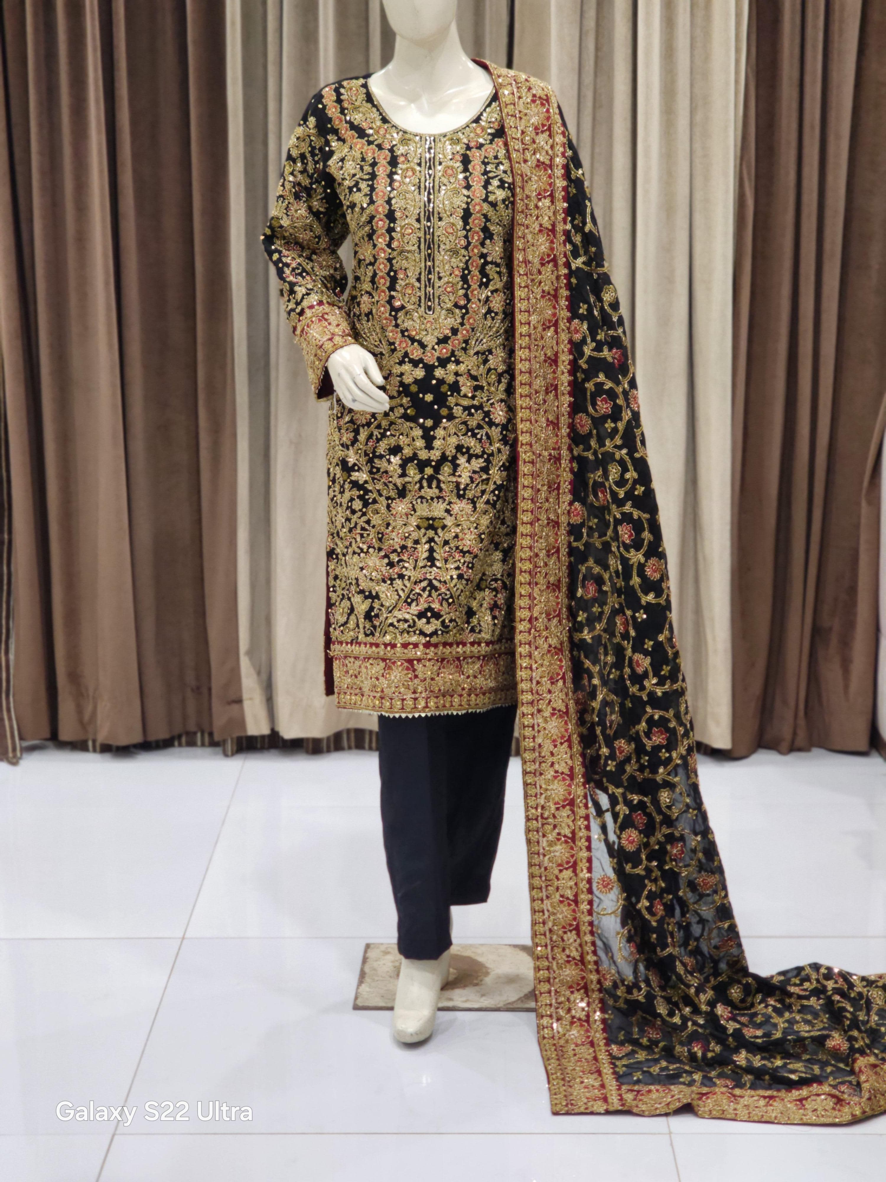 New Long Shirt Trouser Style Heavy Designer Piece