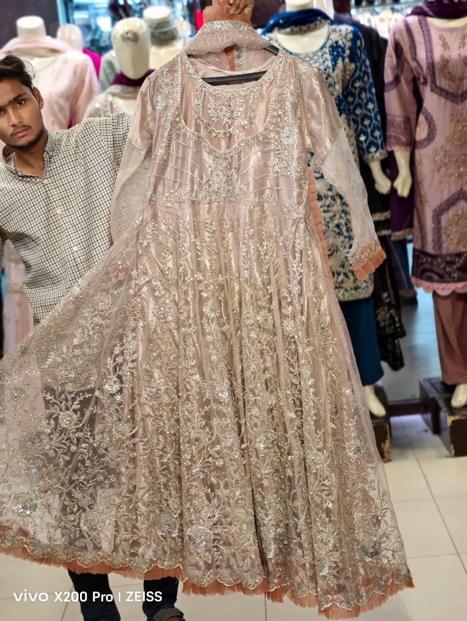 Contrast Maksi Style Dress For Women