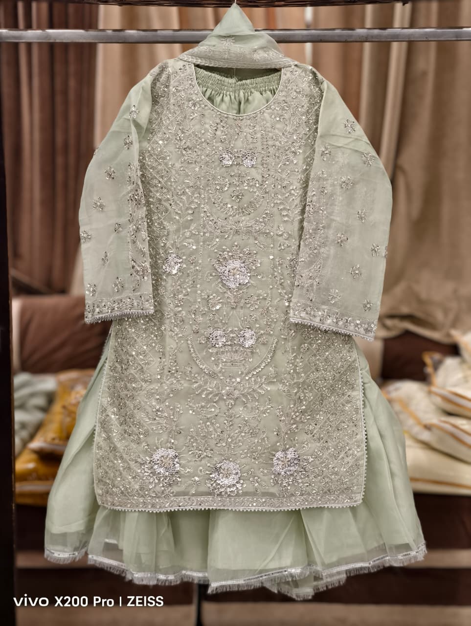 Trending Shirt Farshi Garara Style Wedding Fancy Party Wear Dress