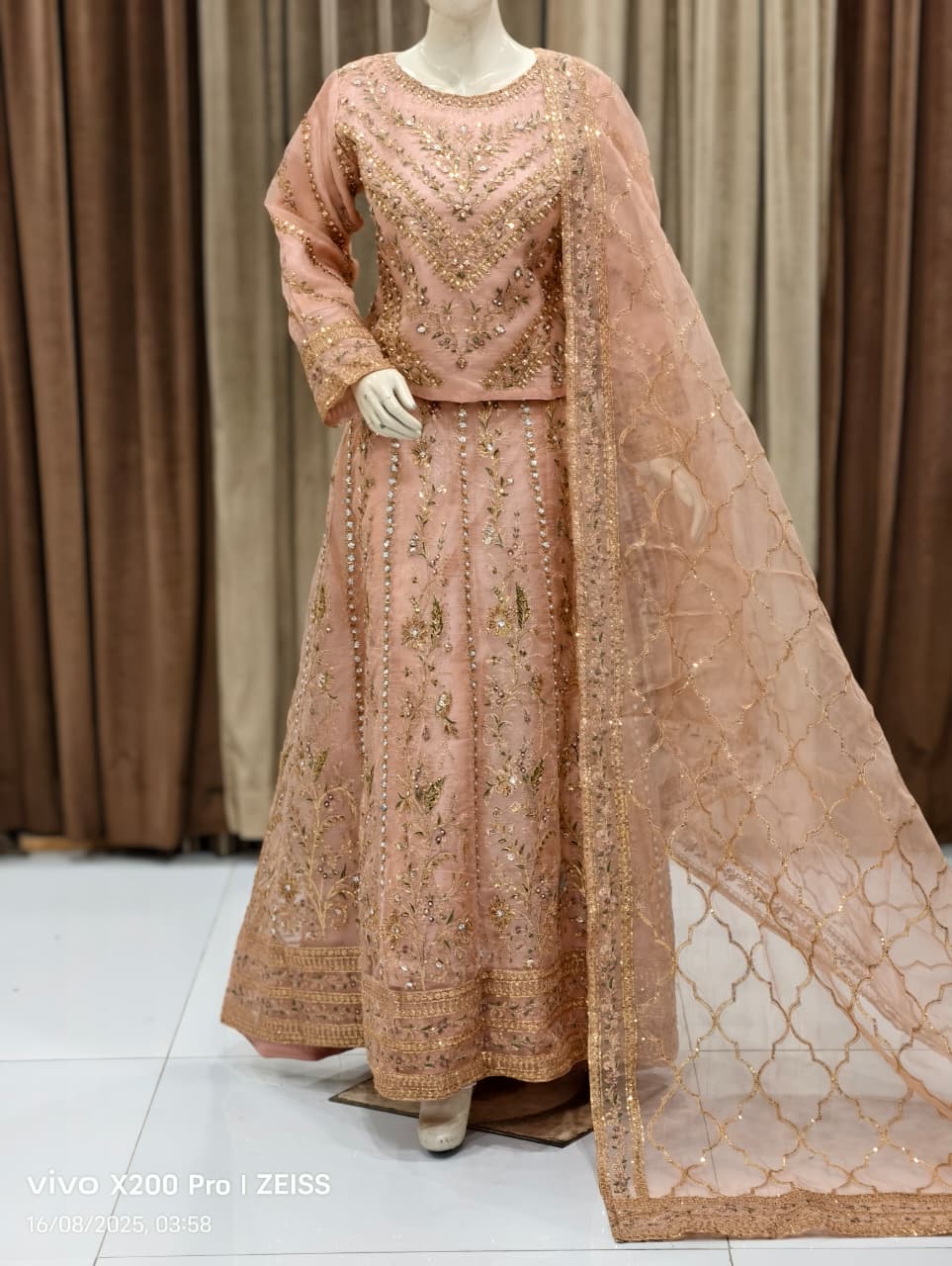 Heavy Lengha Choli Bridal Wear Dress For Nikah , Engagement & Wedding
