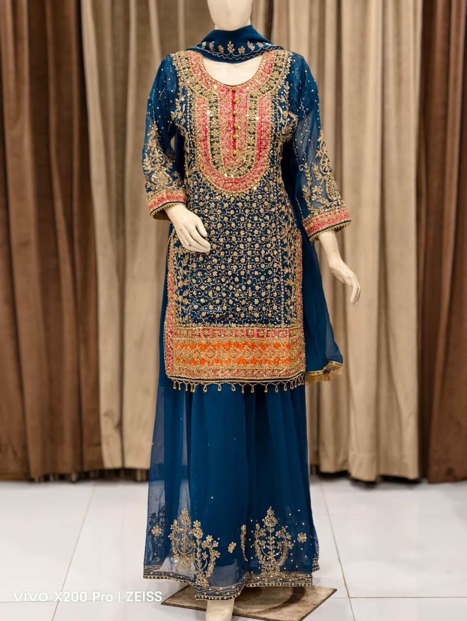 Shirt Plazo Style Heavy Wedding Wear Dress for Women