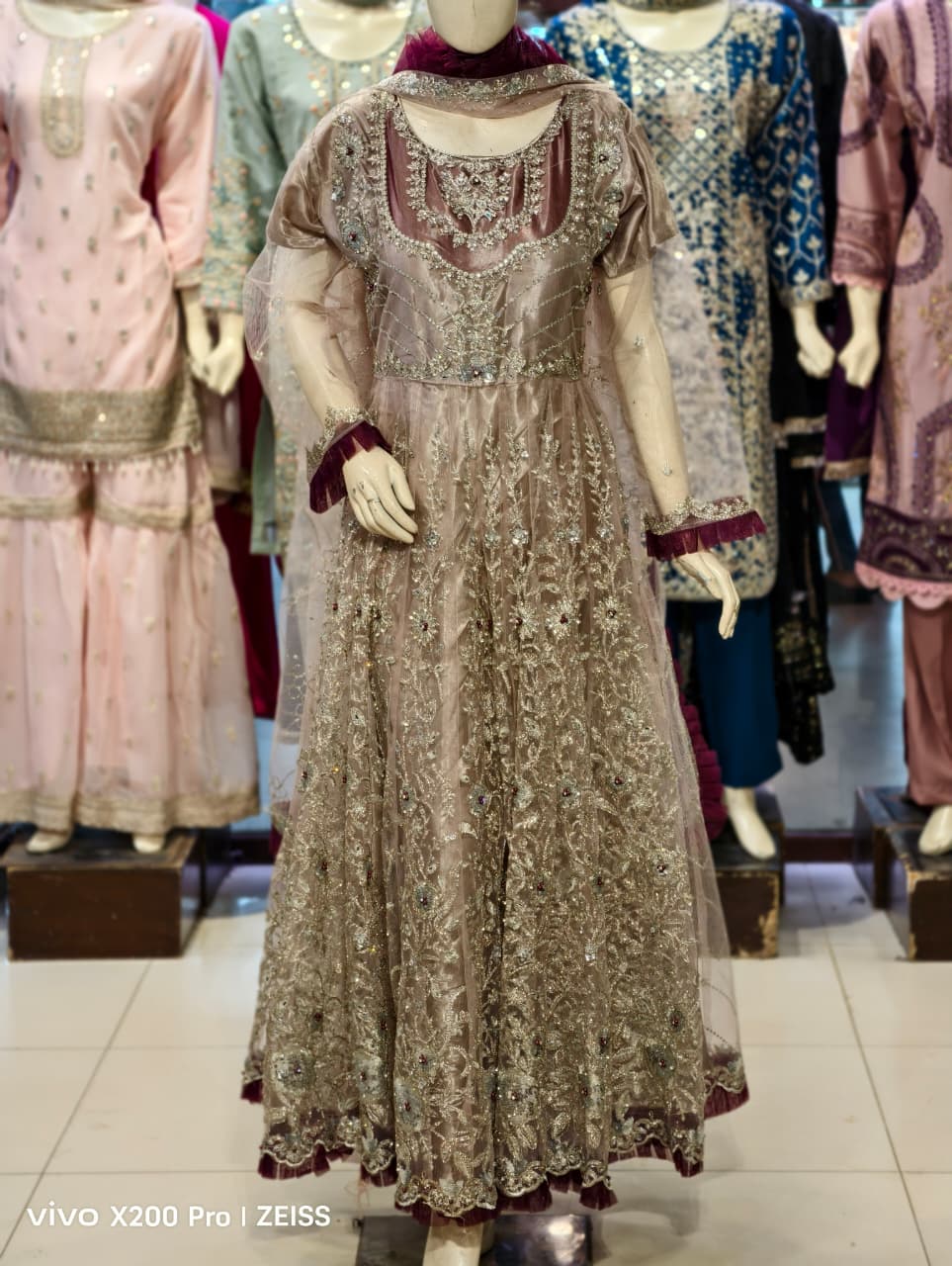 Contrast Maksi Style Dress For Women