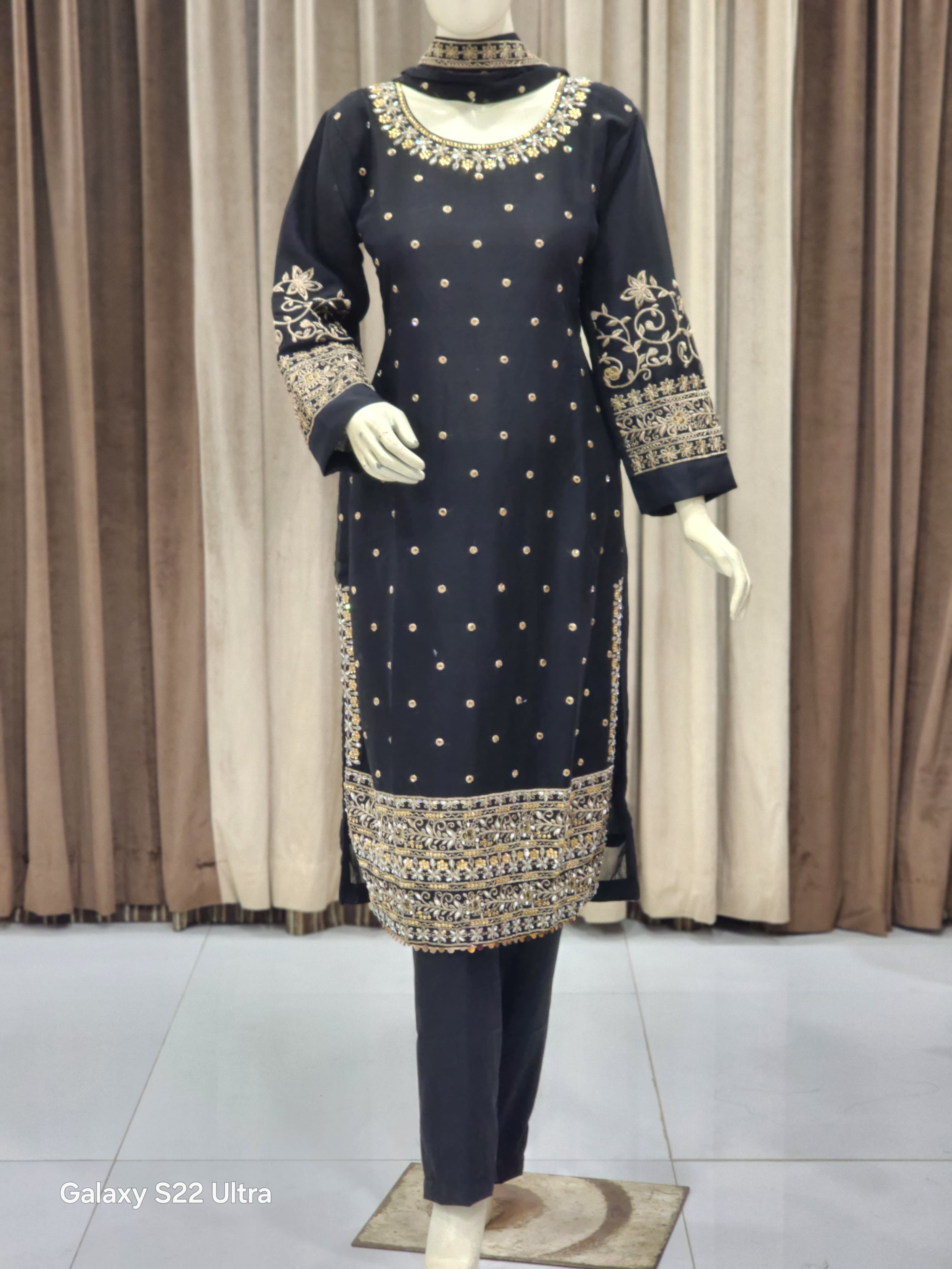 Long Shirt Trouser Bot Neck Style Dress | Fancy Party Wear Dress For Women