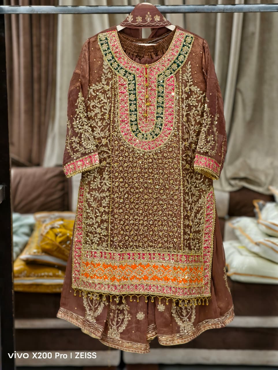 Shirt Plazo Style Heavy Wedding Wear Dress for Women