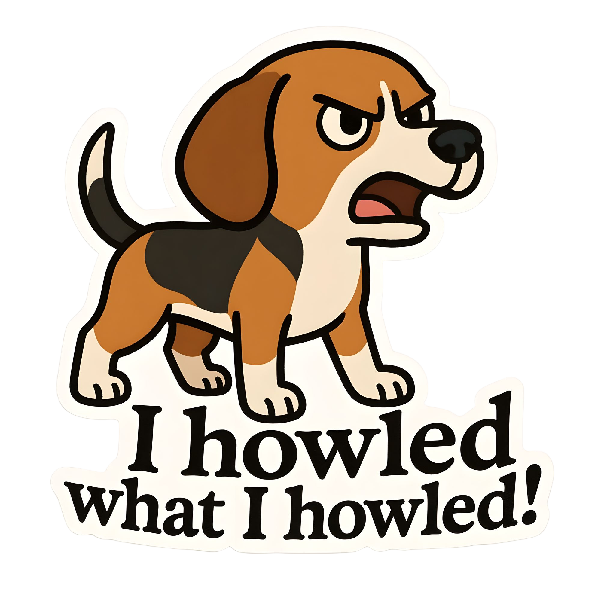 Angry Beagle Sticker