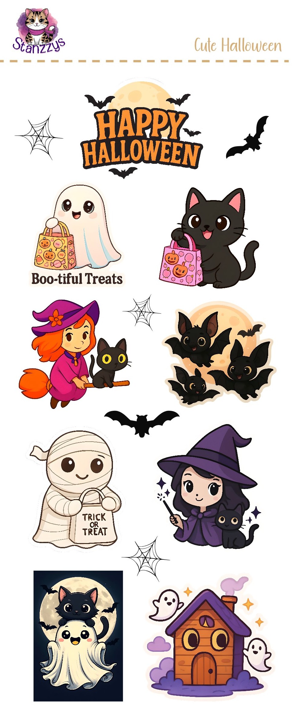 Cute Halloween Stickers