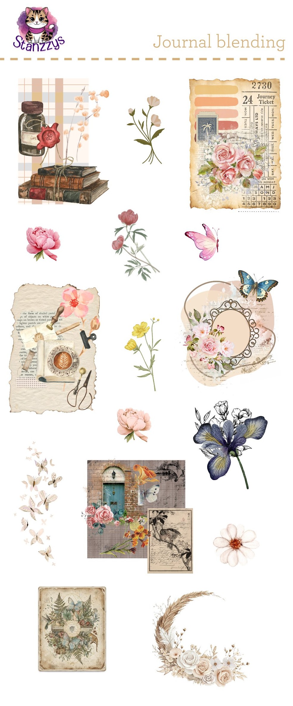 Journal Blending Sticker sheet