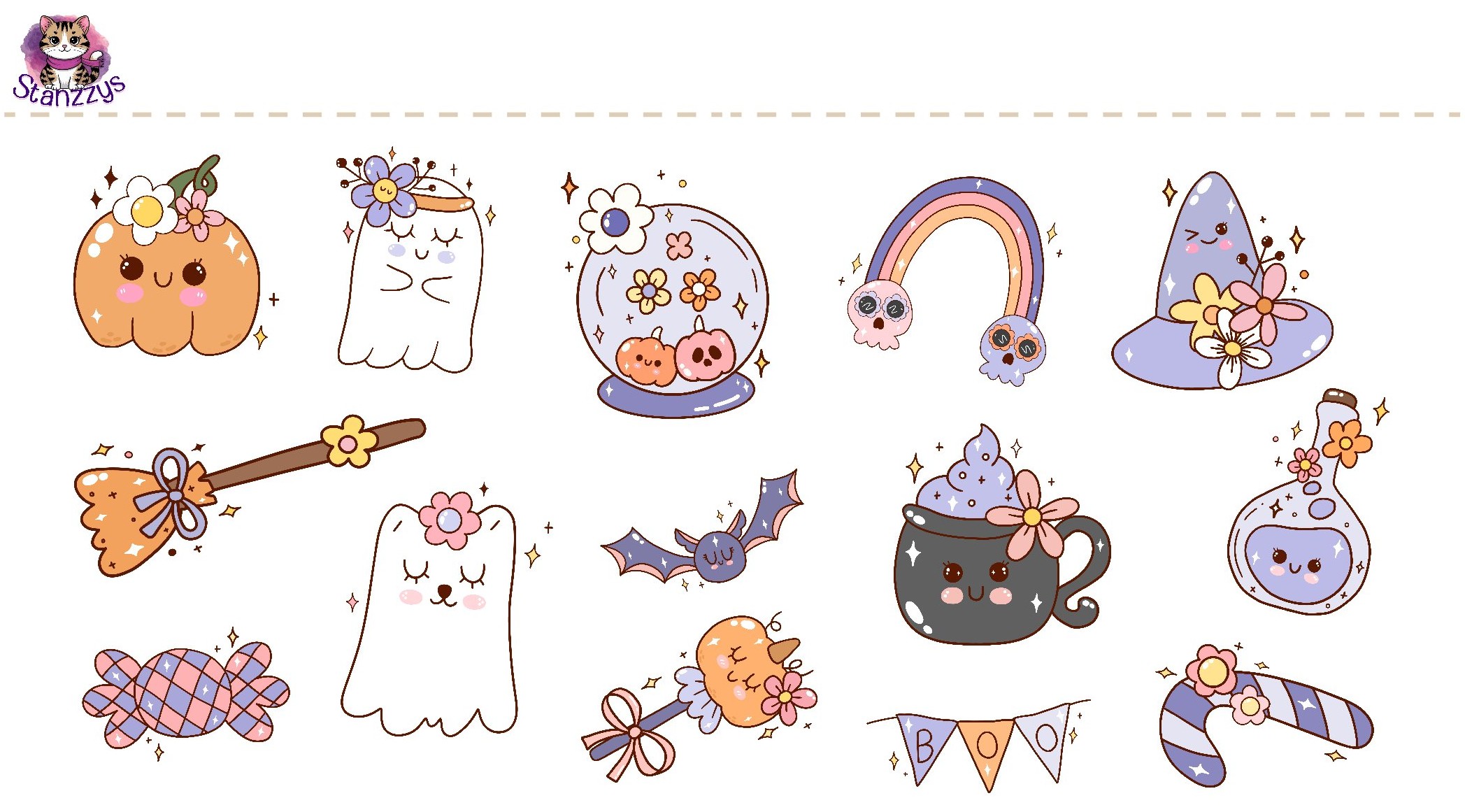 Groovy Halloween Stickers