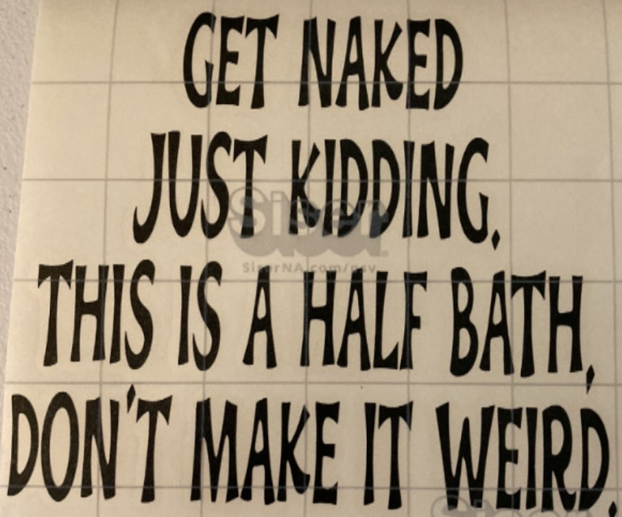 Funny Bathroom Decal