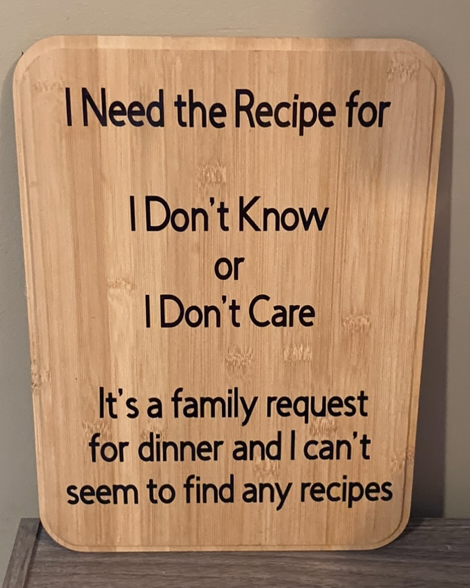 Recipe Cutting Board Decor