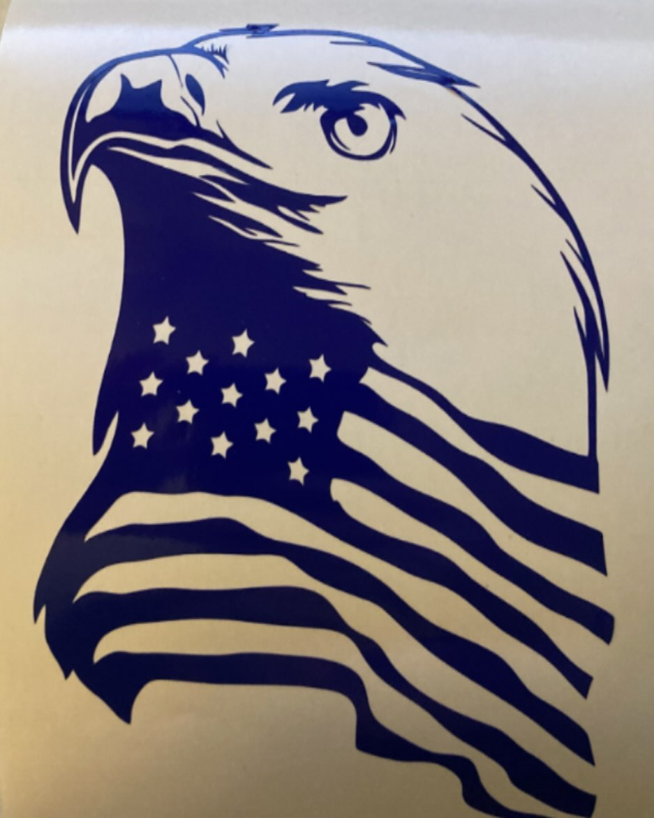 Bald Eagle American Flag Decal