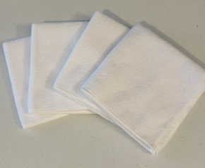White Microfiber Washcloth, 2pk