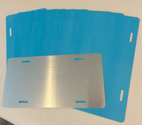 Custom Rectangular License Plate Decor