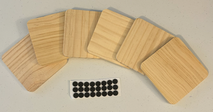 Wood Coasters, 2pk