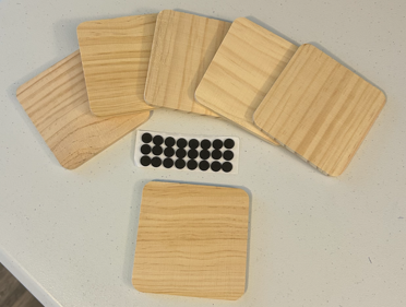 Wood Coasters, 2pk