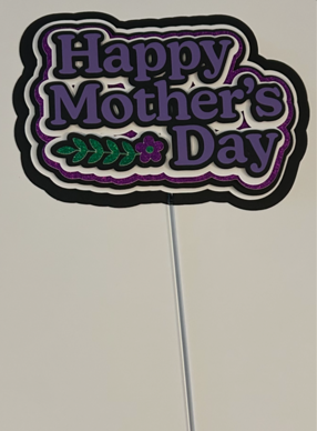 Happy Mother's Day Cake Topper - Multi-Layer