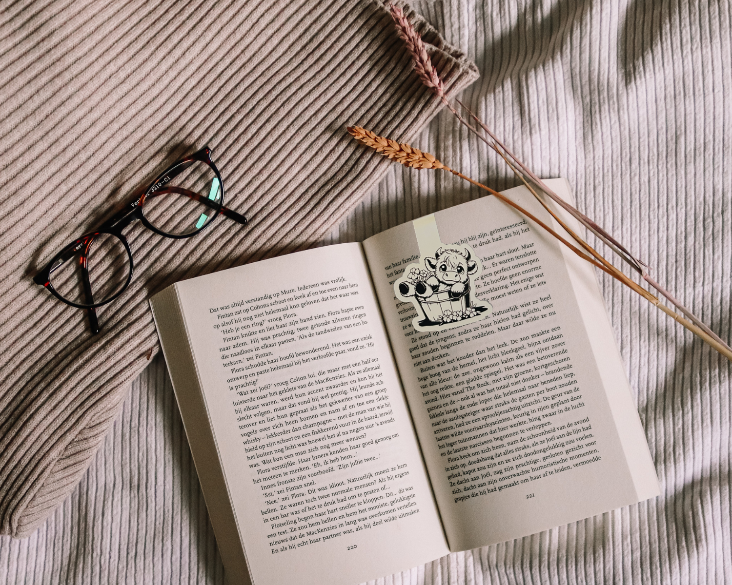 Baby Highland Cow Magnetic Bookmark - Set of 2