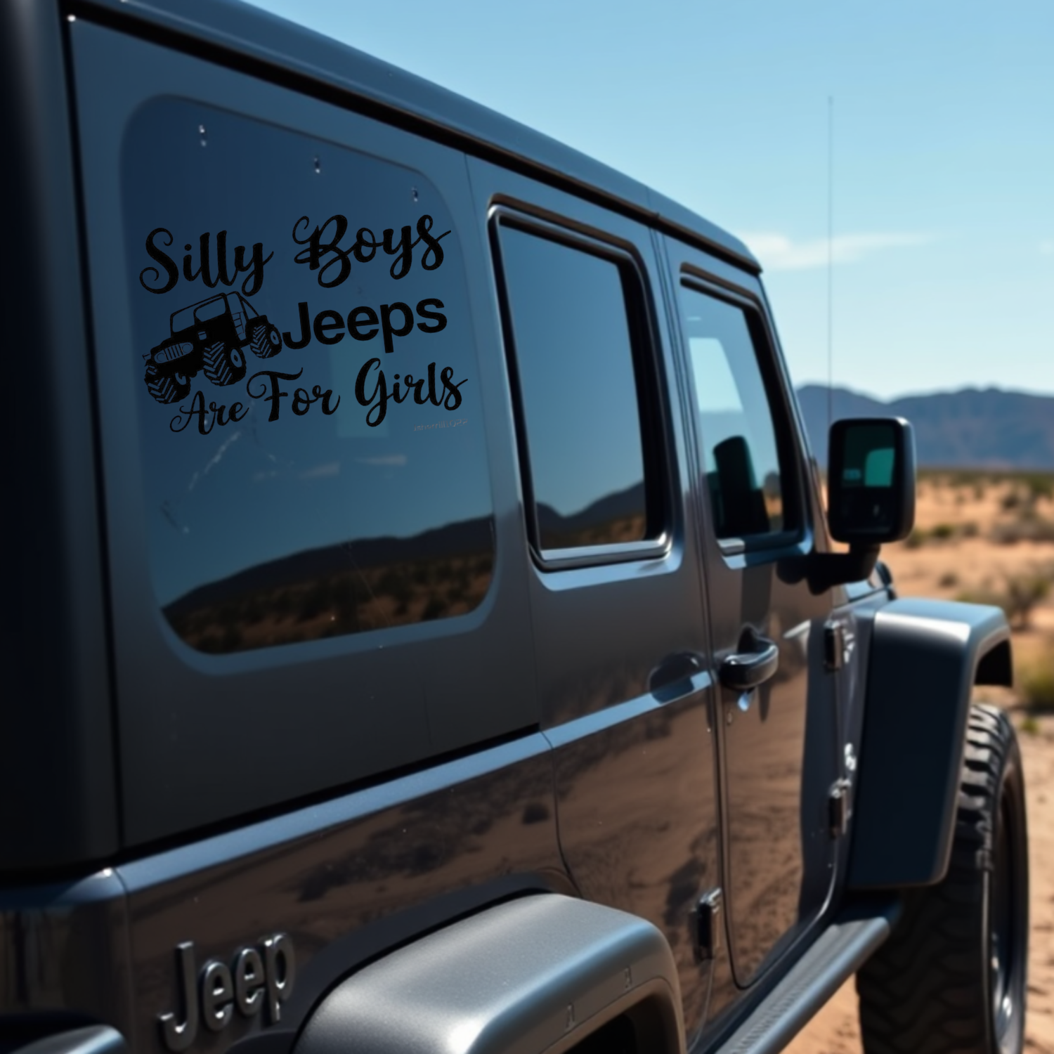 Silly Boys Jeeps Are For Girls Decal