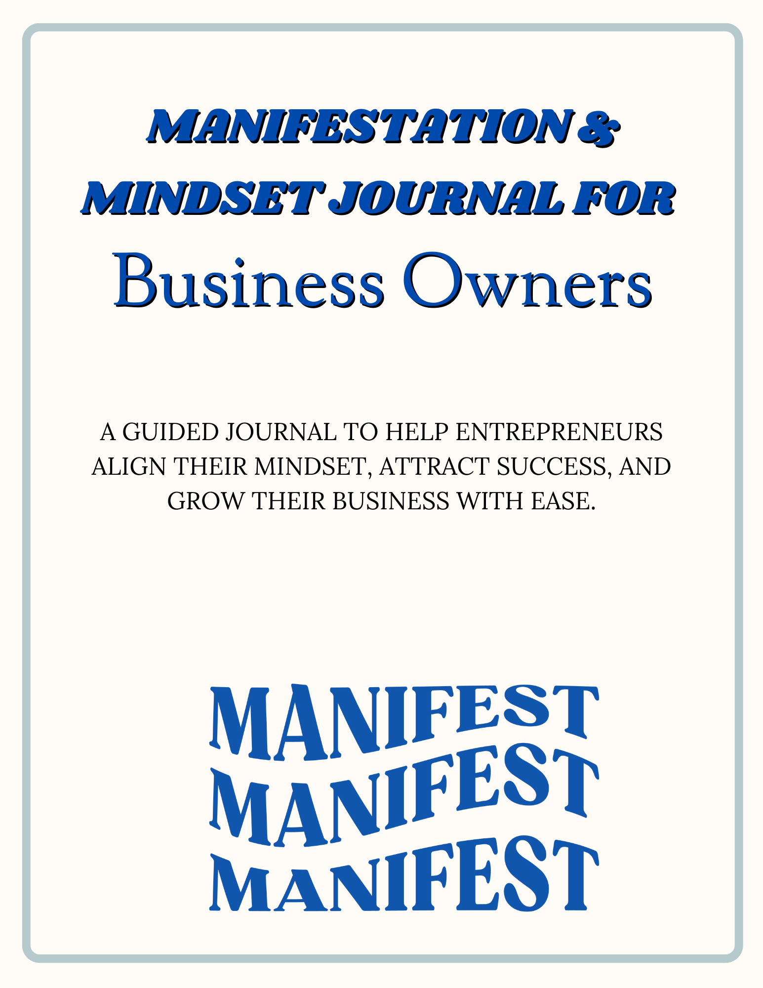 Manifestation & Mindset Journal