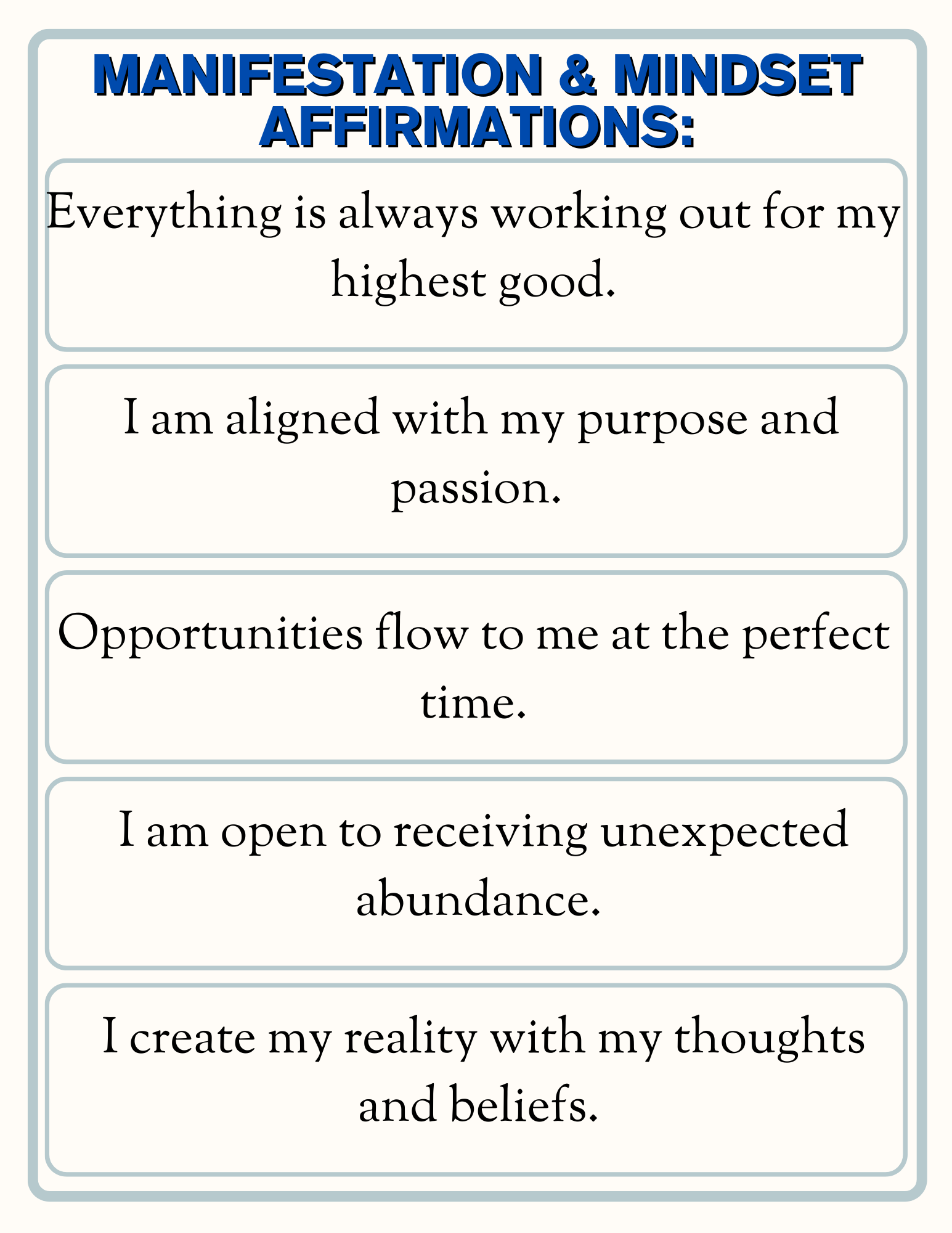 Manifestation & Mindset Journal
