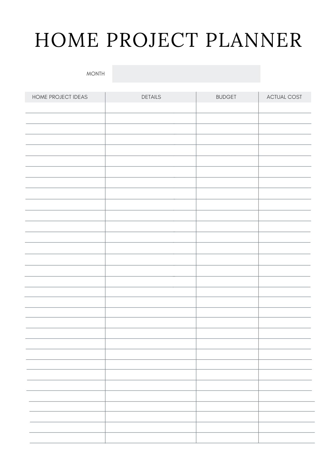 Household Management Planner